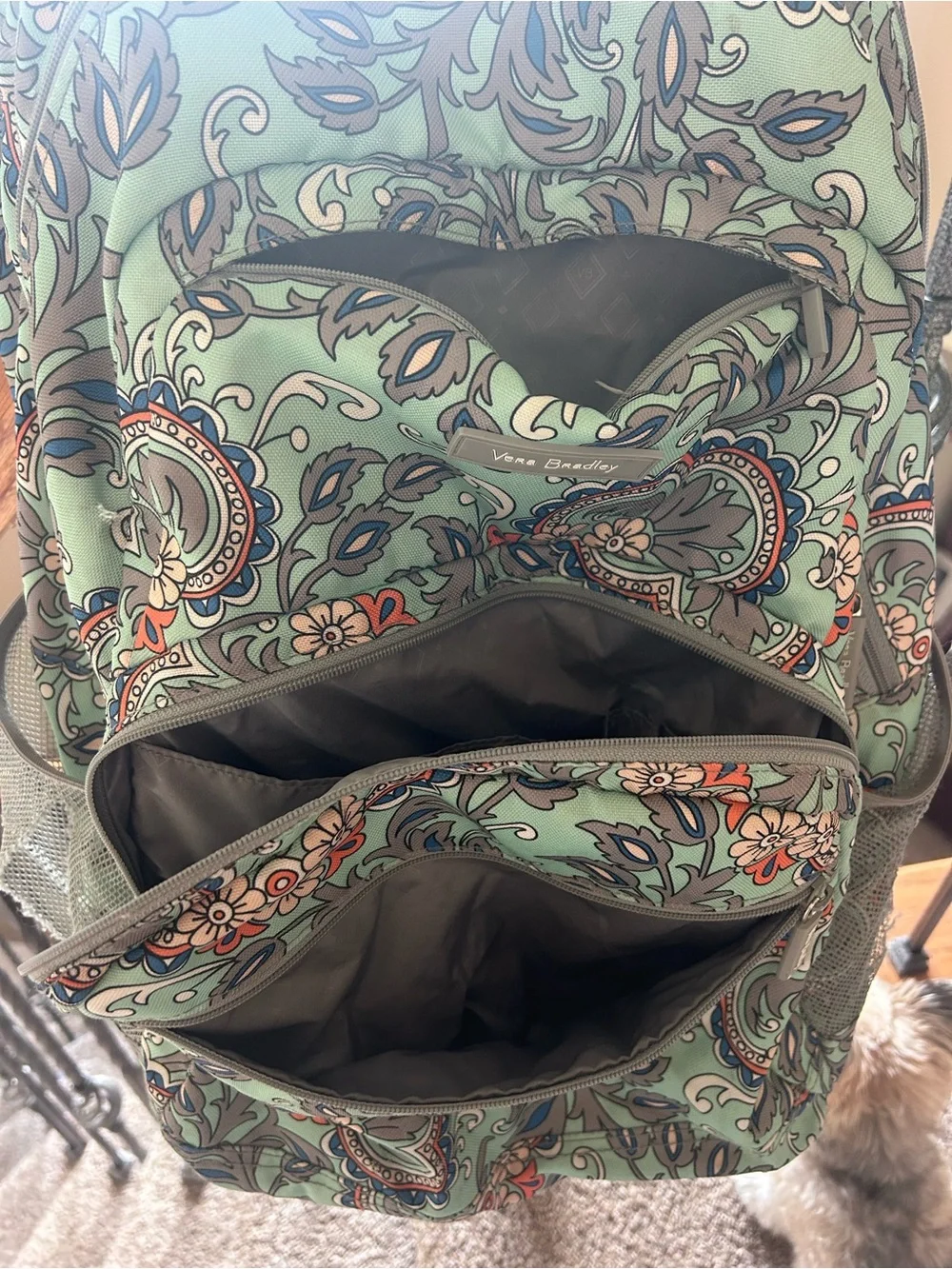 Vera Bradley Mint Paisley Floral Daypack